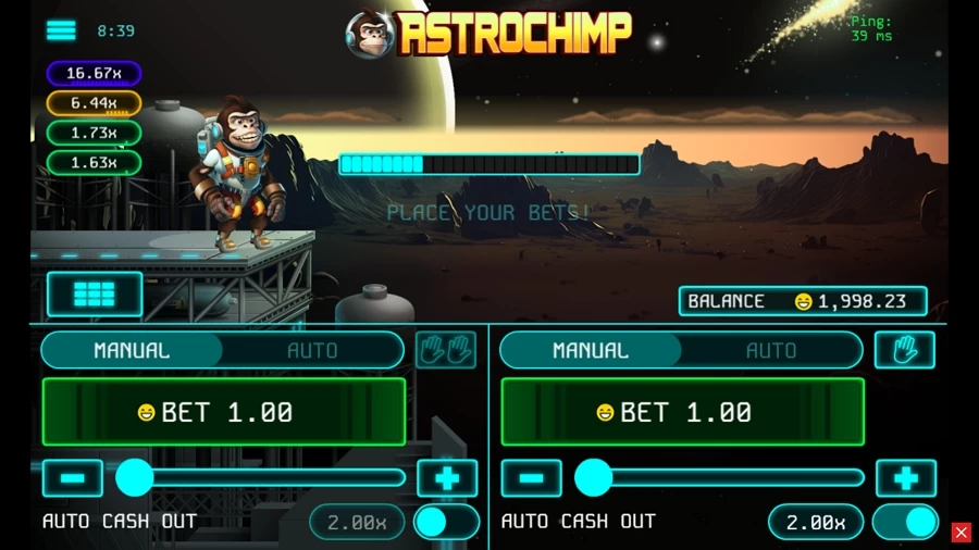 Schermata di Astrochimp