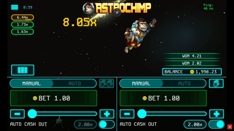 Schermata di Astrochimp