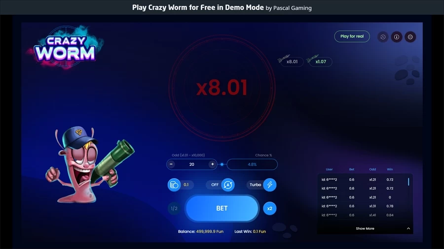 Crazy Worm screenshot