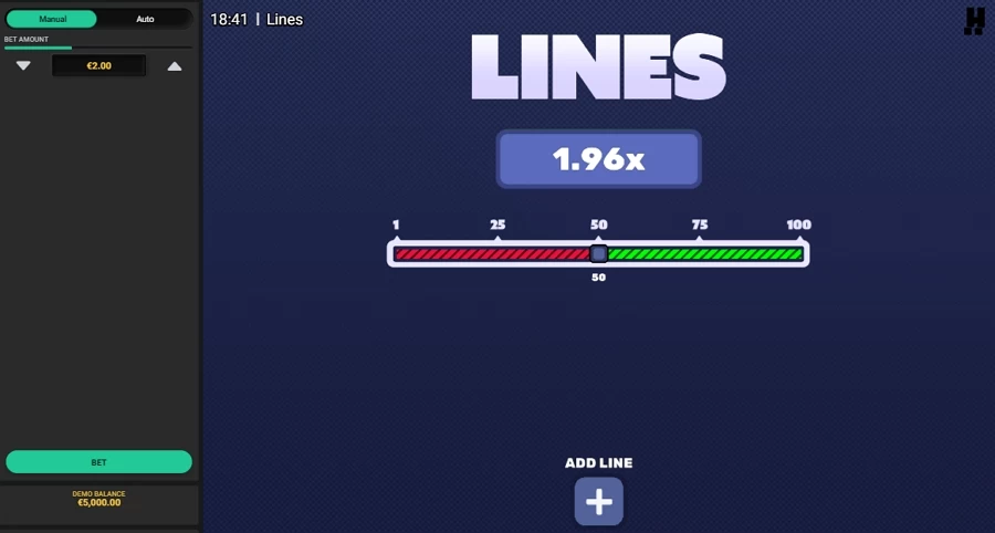 Captura de pantalla de las líneas